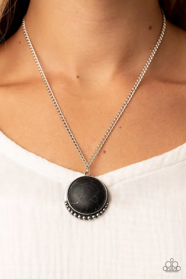 Paparazzi Necklace ~ Mojave Moon - Black