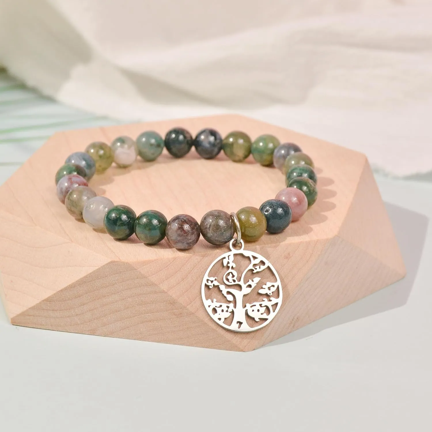 Parma77 Mothers Day Gifts for Grandma Mimi Nana, Tree of Life Bracelet, Natural Stone Nana Grandma Mimi Bracelets for Women