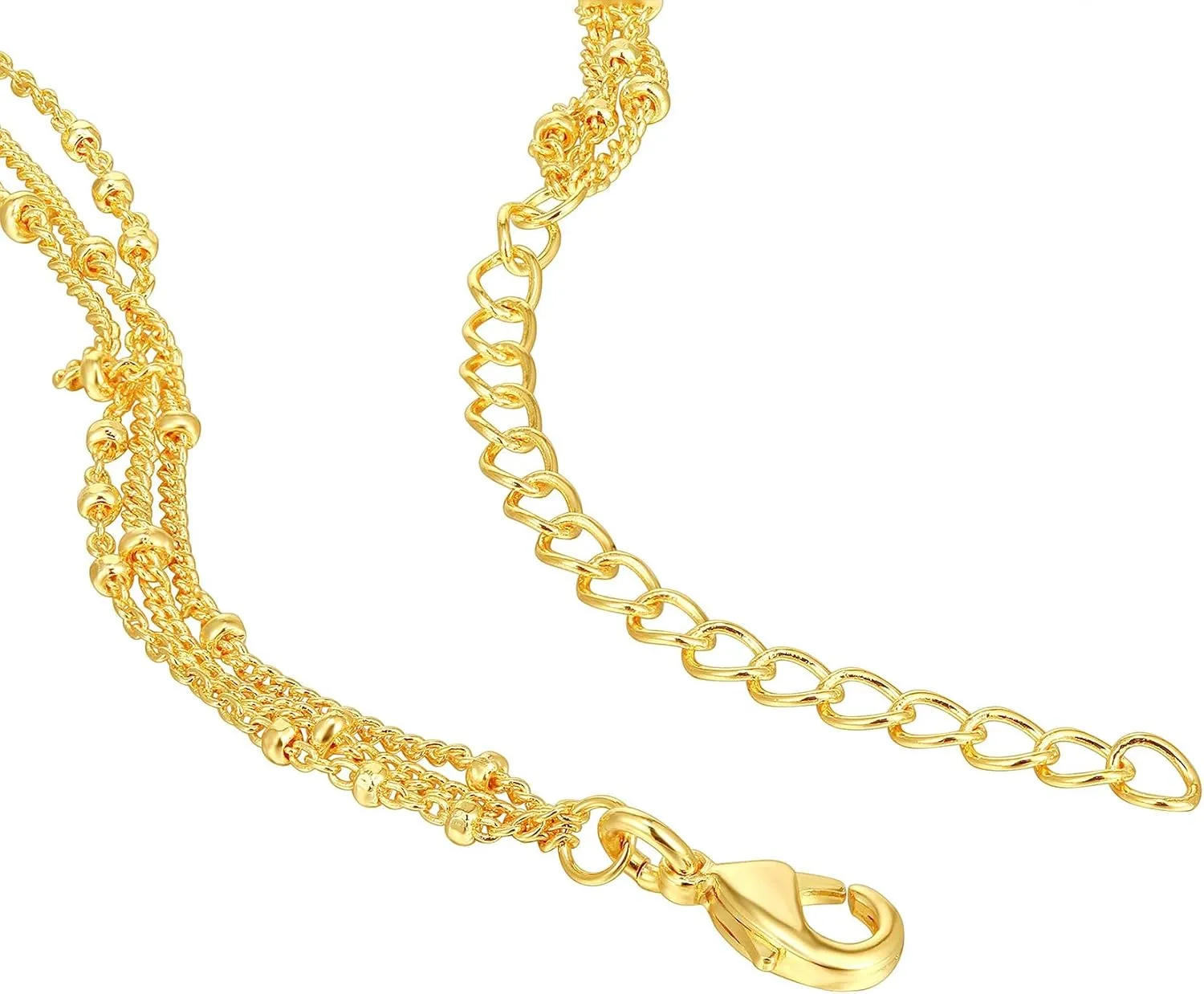PAVOI 14K Gold Plated Dainty Layering Necklaces for Women | Snake Chain, Curb Link, Paperclip Layered Chains | Trendy Layering Necklace