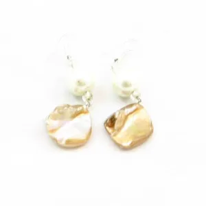 Pearl Bead & Shell Earring - Cream