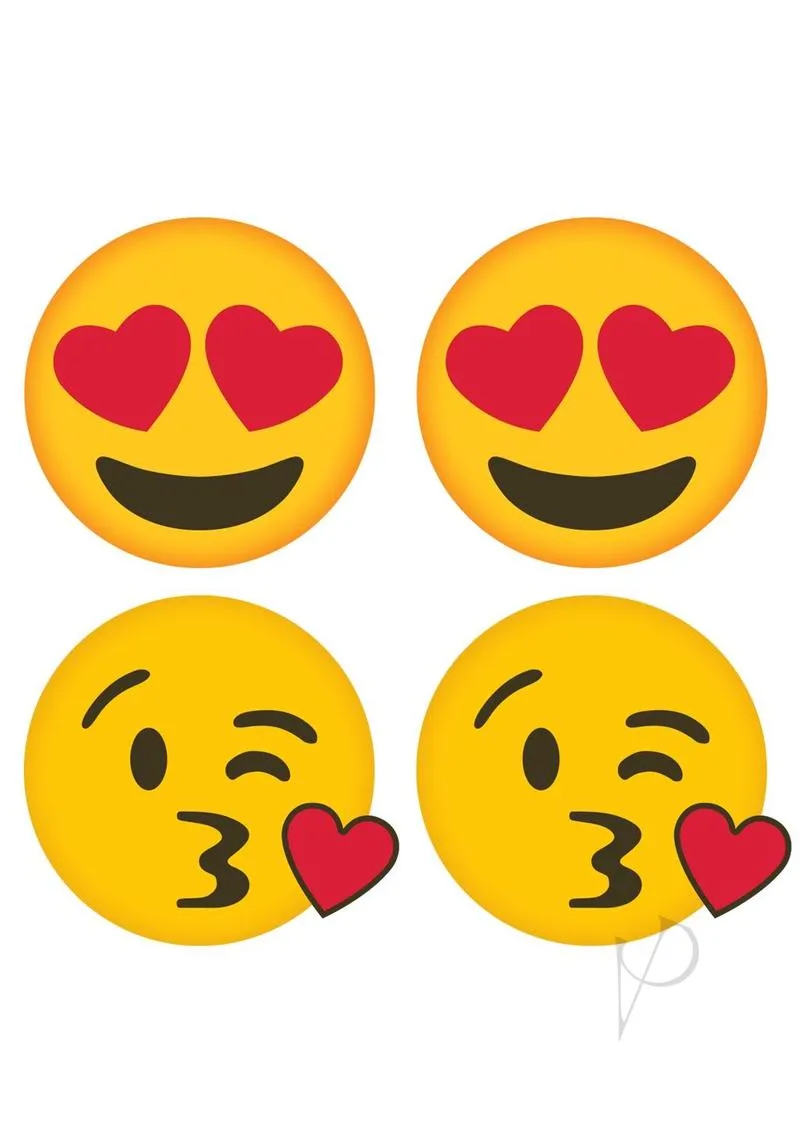 Peekaboo Emoji Hearts Yel/red
