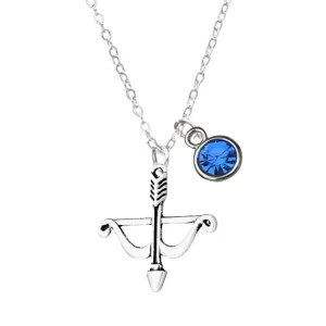 Personalized Archery Bow and Arrow Charm Necklace, Archery Jewelry, Gift for Women, Teens and Girls