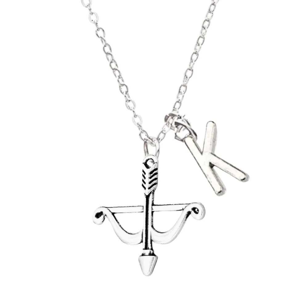 Personalized Archery Bow and Arrow Pendant