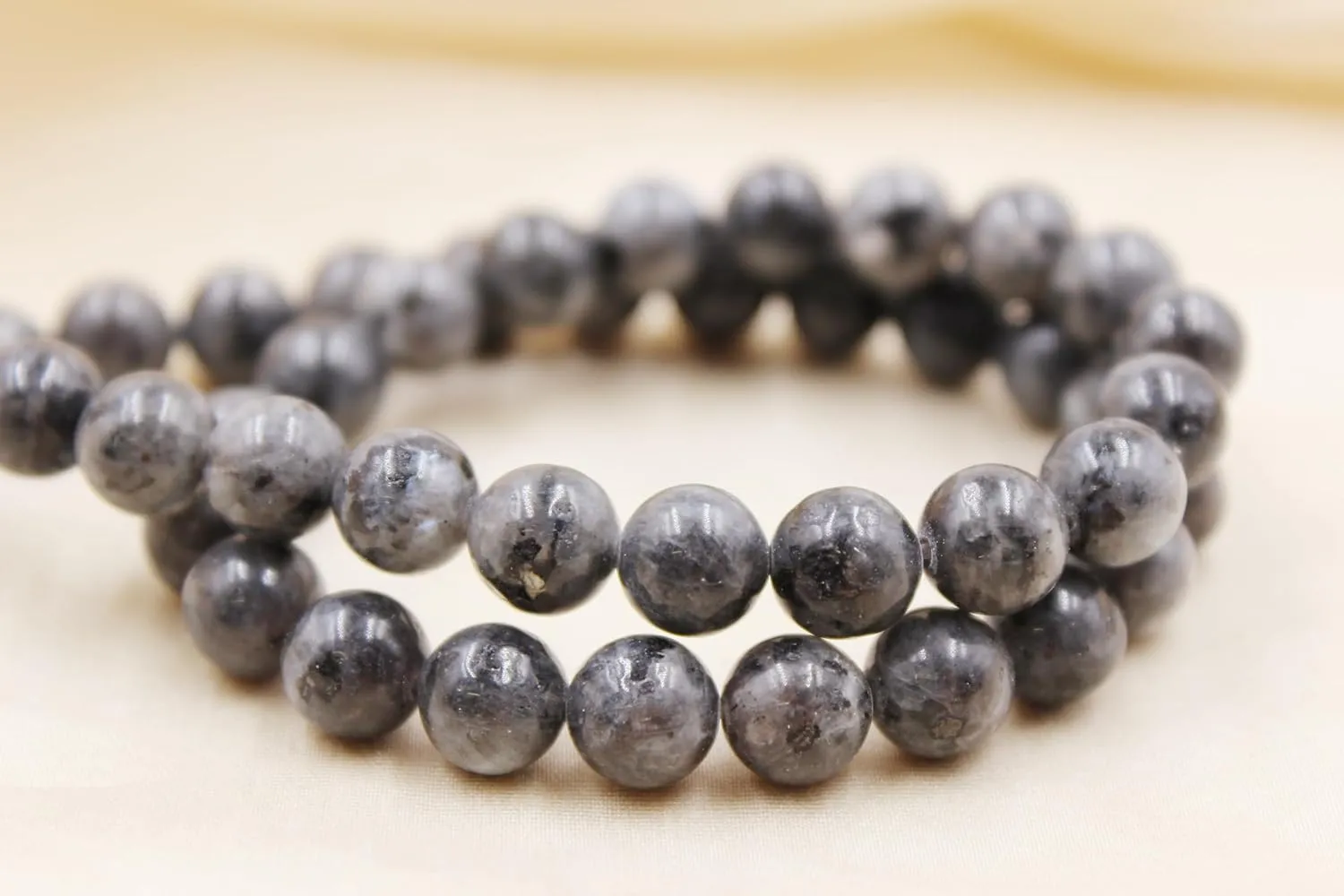 Personalized Beaded Bracelets, 8mm Gemstone Bracelet, Laser Engraved Bracelet, Customized Beaded Bracelet, Personalized Jewelry Gifts (Black Labradorite)