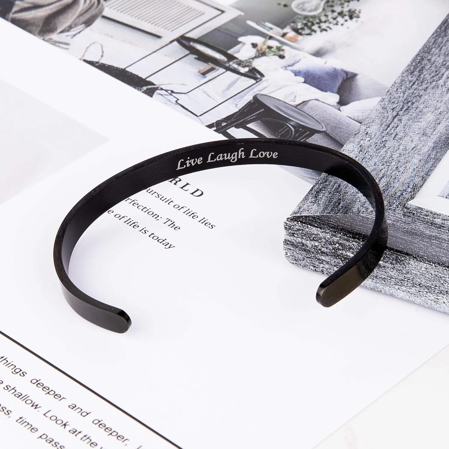 Personalized Custom Bracelets Bangle for Women, Customized Engraved Cuff Bracelet, Name Quote Inspirational Jewelry Personalized Gifts for Women Men