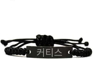 Personalized KOREAN Bracelet,KOREAN Name bracelet,KOREAN gifts, custom message bracelet, for mom Dad, mother, girlfriend, for friend,Christmas gift