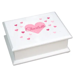 Personalized Lift Top Jewelry Box - Big Heart