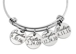 personalized Mother's bracelet with kids names