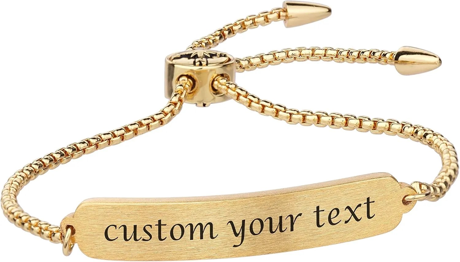 Personalized Name Bar Bracelet for Women Custom ID Engraved Date Quote Coordinates Gold Silver Plated Bracelets with Adjustable Chain Best Friend Bridesmaid Gift