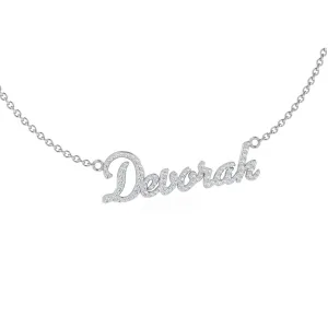 Personalized Name Necklace Devorah with Diamonds