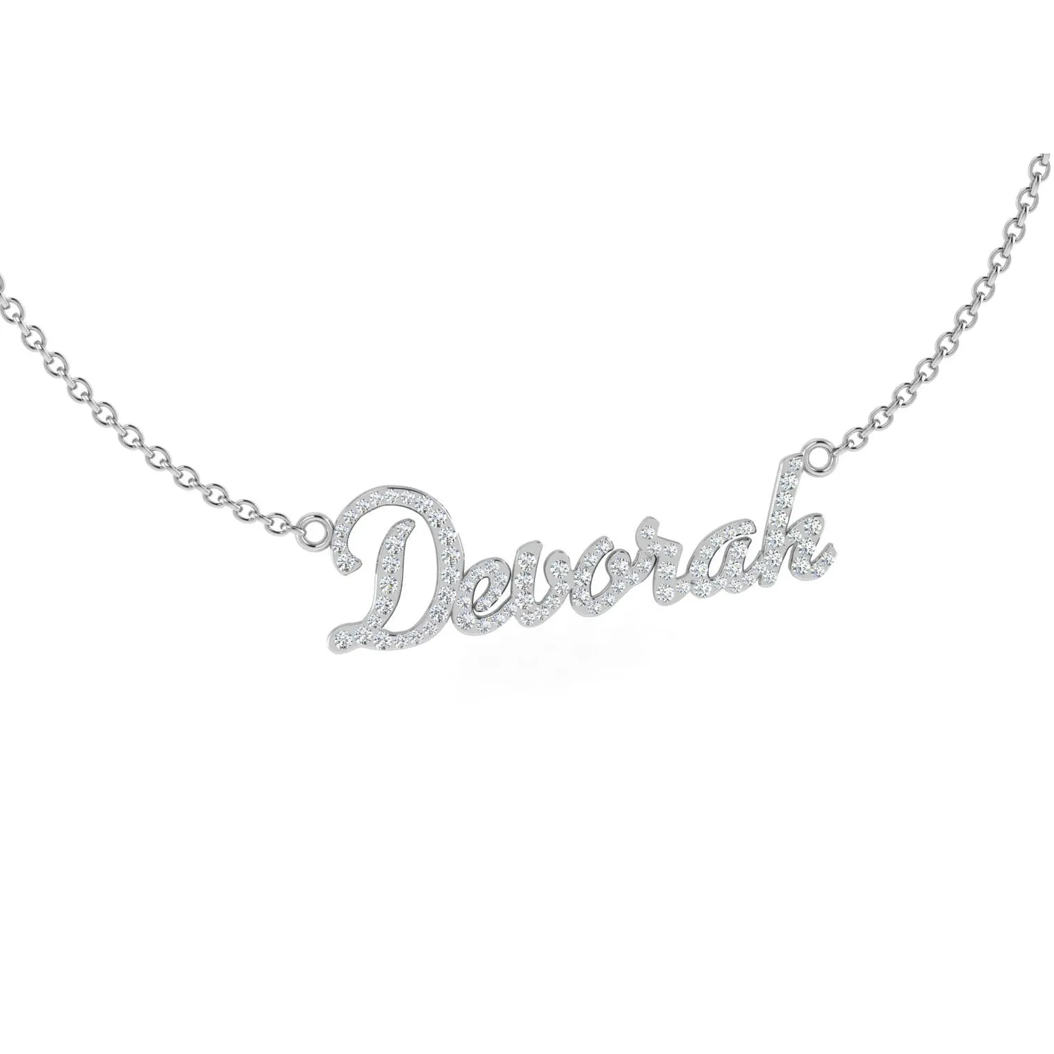 Personalized Name Necklace Devorah with Diamonds