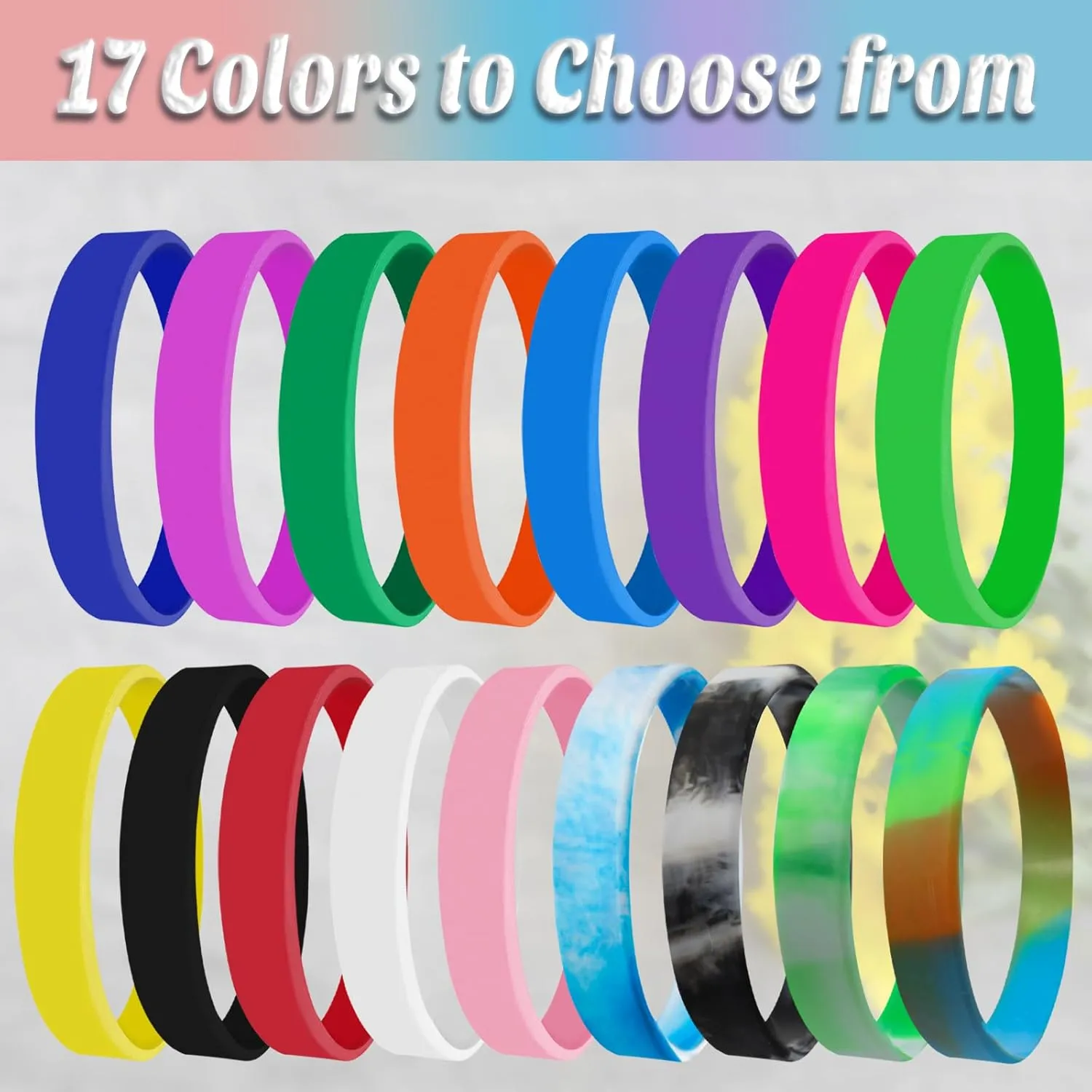Personalized Silicone Wristbands with Text Logo Custom Rubber Bracelets 1 Pack Customized Silicone Bracelet for Events, Sports, Parties,Wedding