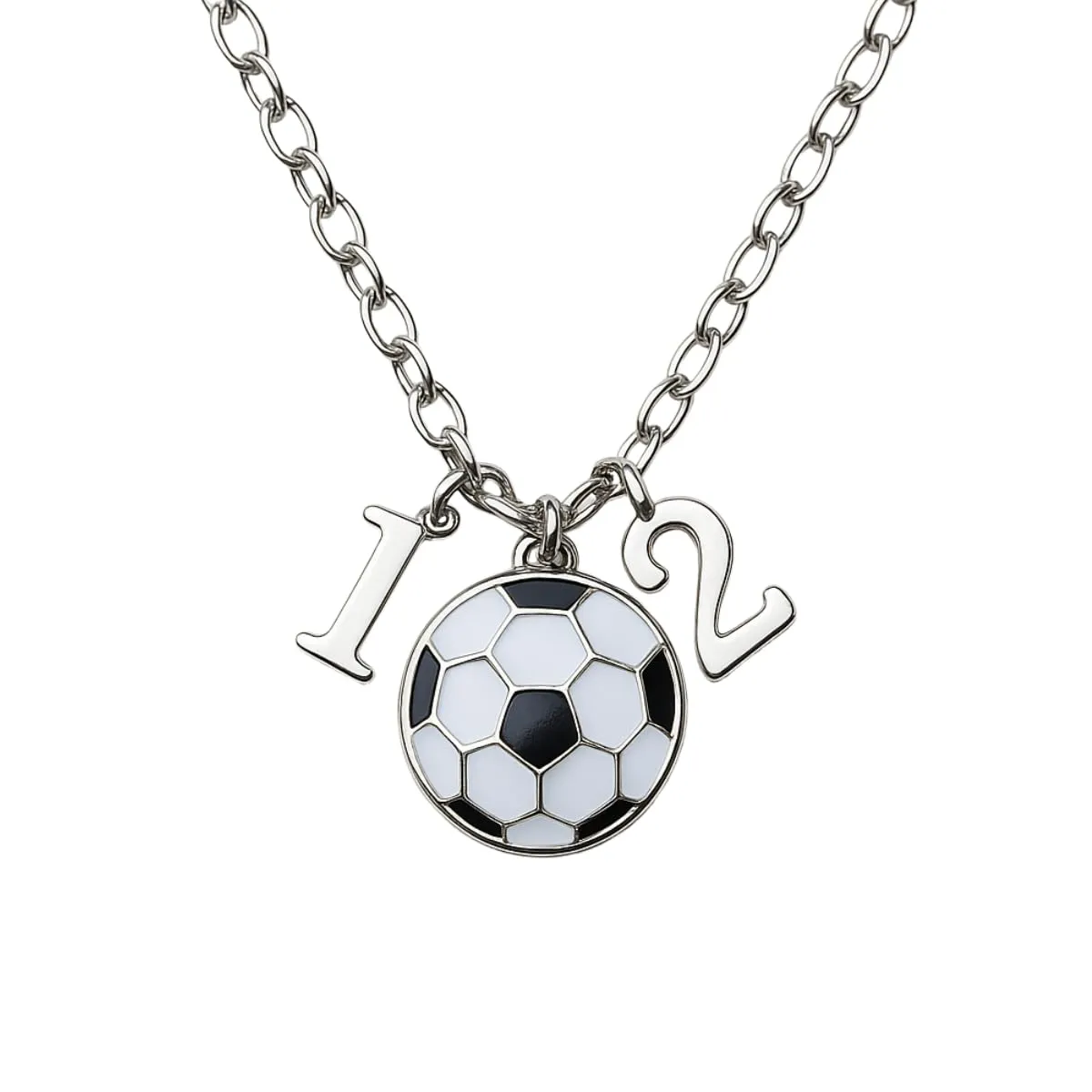 Personalized Soccer White Ball Number Necklace, Soccer Jewelry - Soccer Player Gifts Custom Soccer Gift, Girls Soccer Jewelry, Gift for Soccer Players
