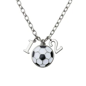 Personalized Soccer White Ball Number Necklace, Soccer Jewelry - Soccer Player Gifts Custom Soccer Gift, Girls Soccer Jewelry, Gift for Soccer Players