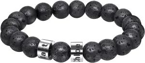 Personalized Stone Beads Bracelets for Men with Name Engraved Lava Beads Bracelet Tiger Eye Beads Custom Family Name Bracelet for Fathers Day