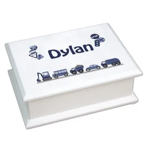 Personalized Transportation Lift Top Jewelry Box