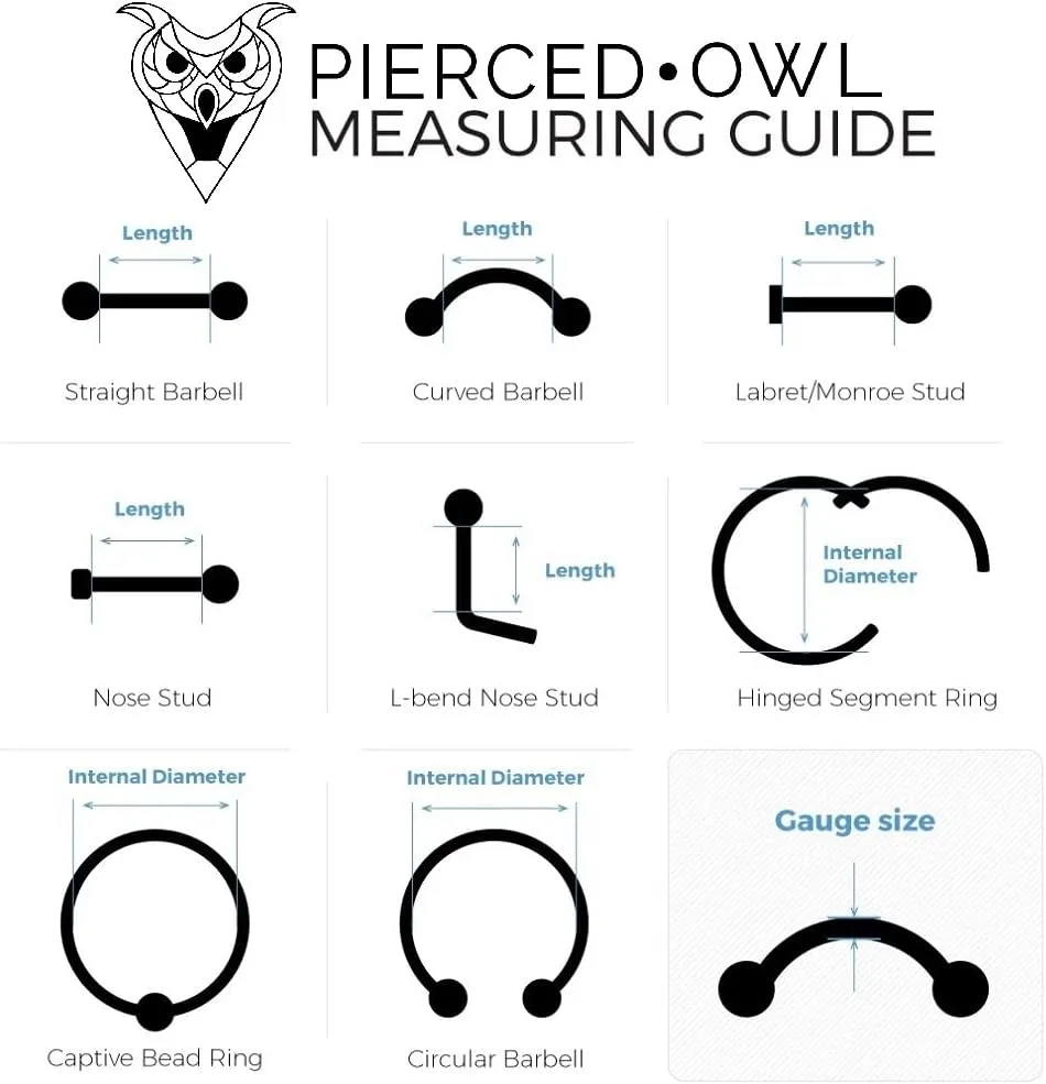 Pierced Owl 14GA 316L Stainless Steel Giant Sparkling Crystal Belly Button Ring