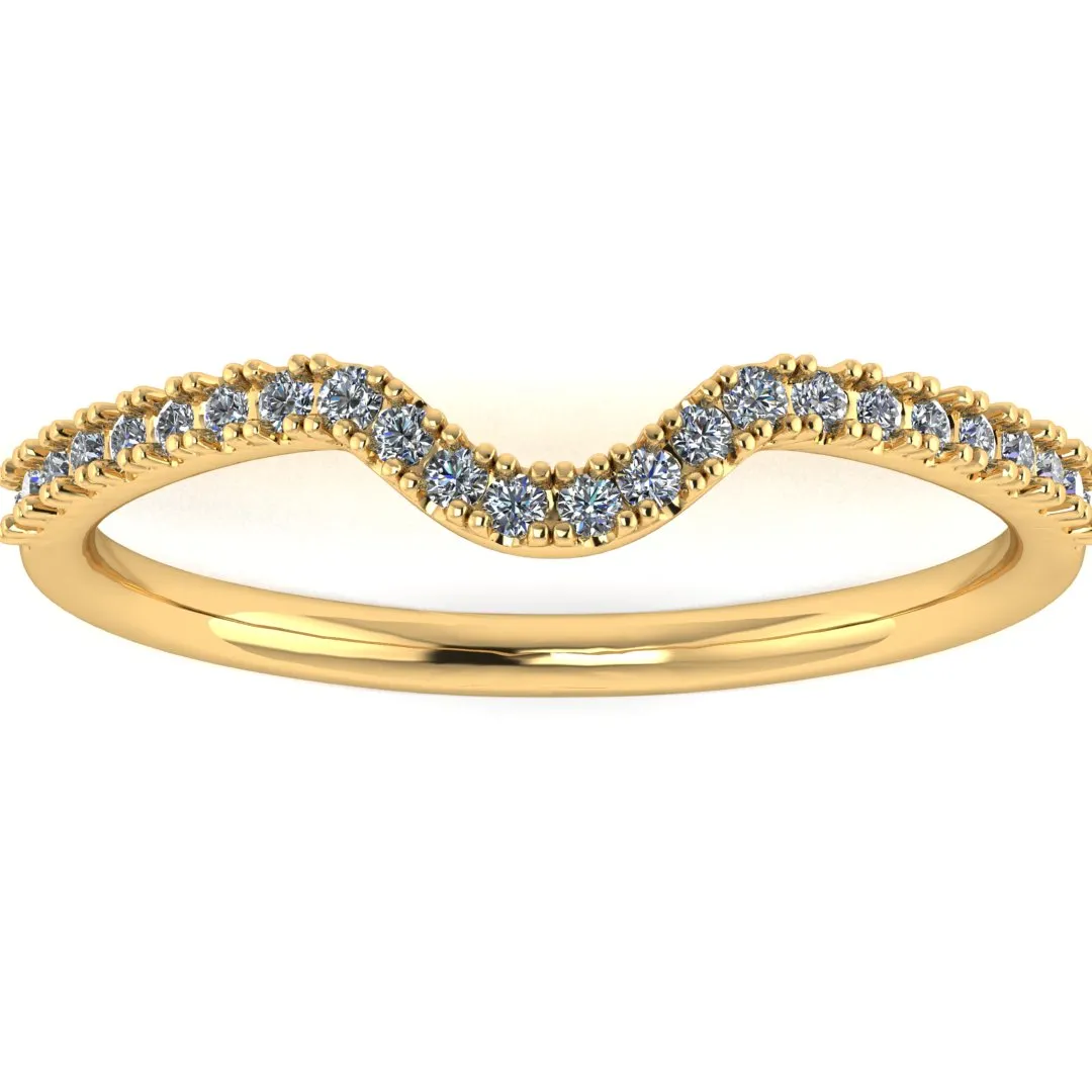 "Esme" U Shaped Micro Set 0.30ct Diamond Eternity Ring ET43