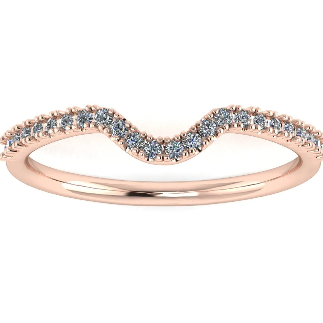 "Esme" U Shaped Micro Set 0.30ct Diamond Eternity Ring ET43