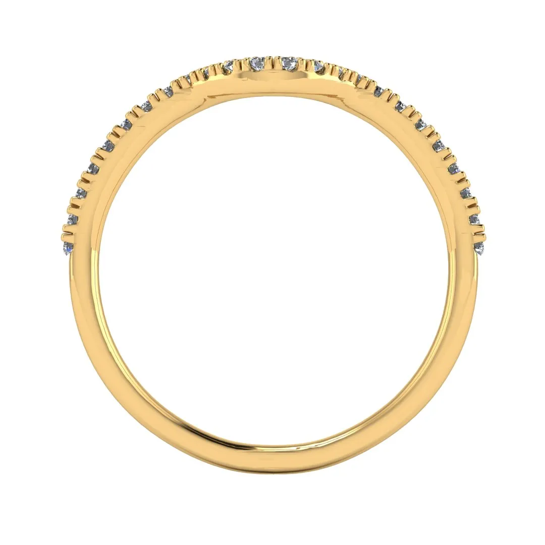 "Esme" U Shaped Micro Set 0.30ct Diamond Eternity Ring ET43