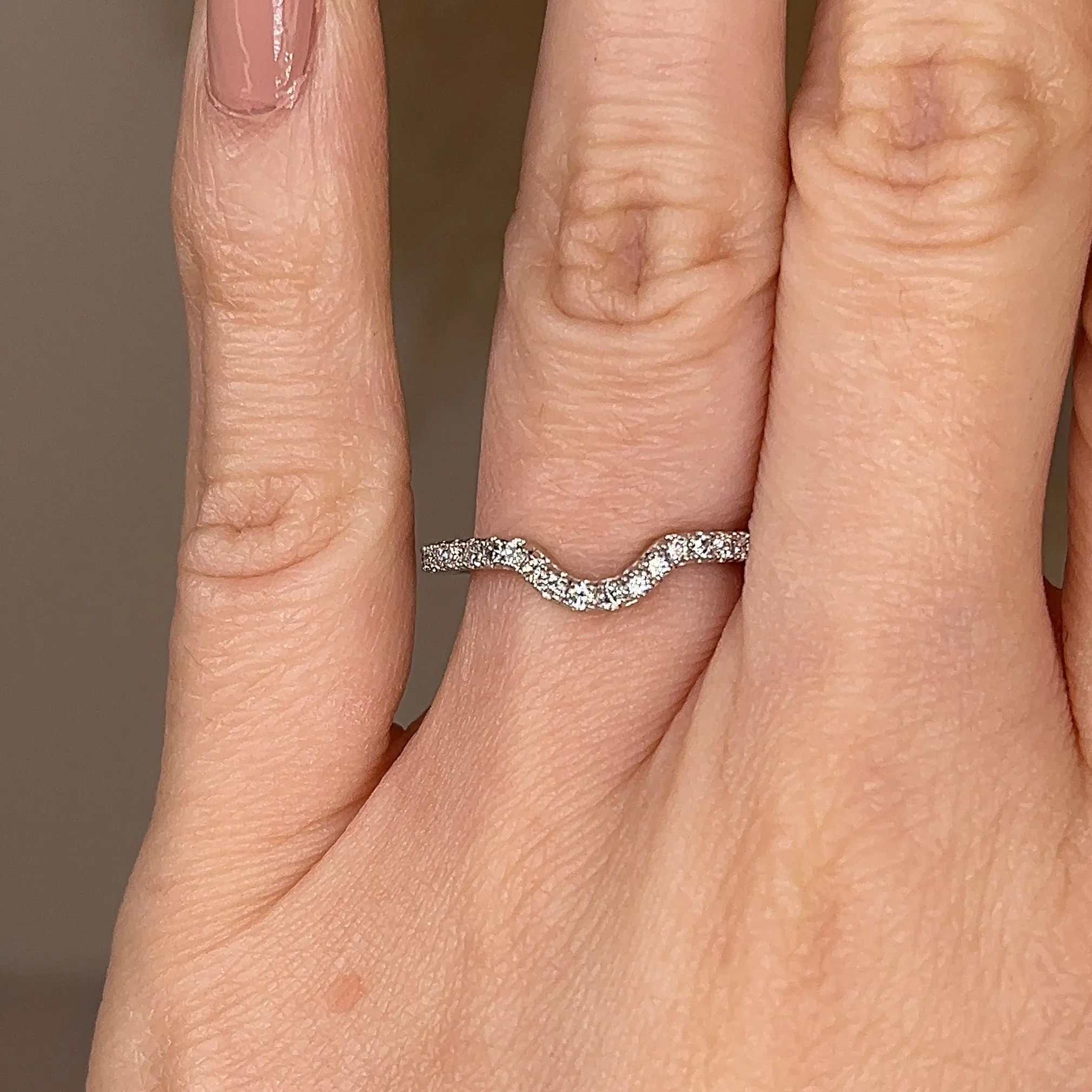 "Esme" U Shaped Micro Set 0.30ct Diamond Eternity Ring ET43