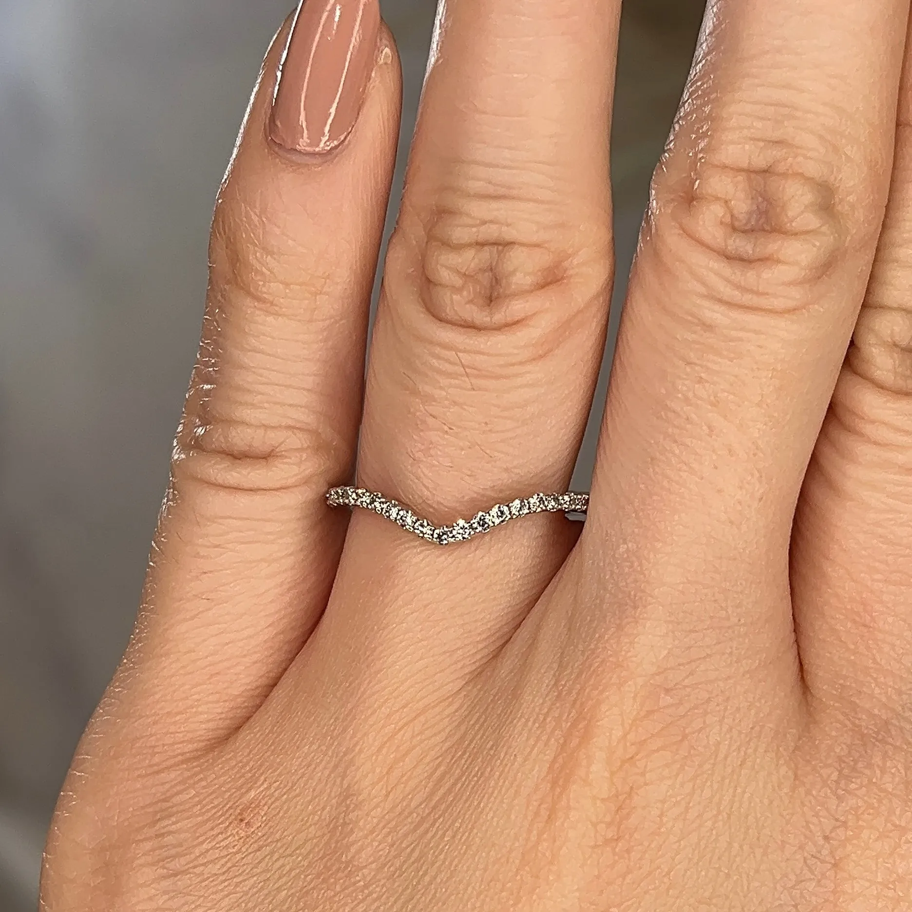 "Esme" U Shaped Micro Set 0.30ct Diamond Eternity Ring ET43