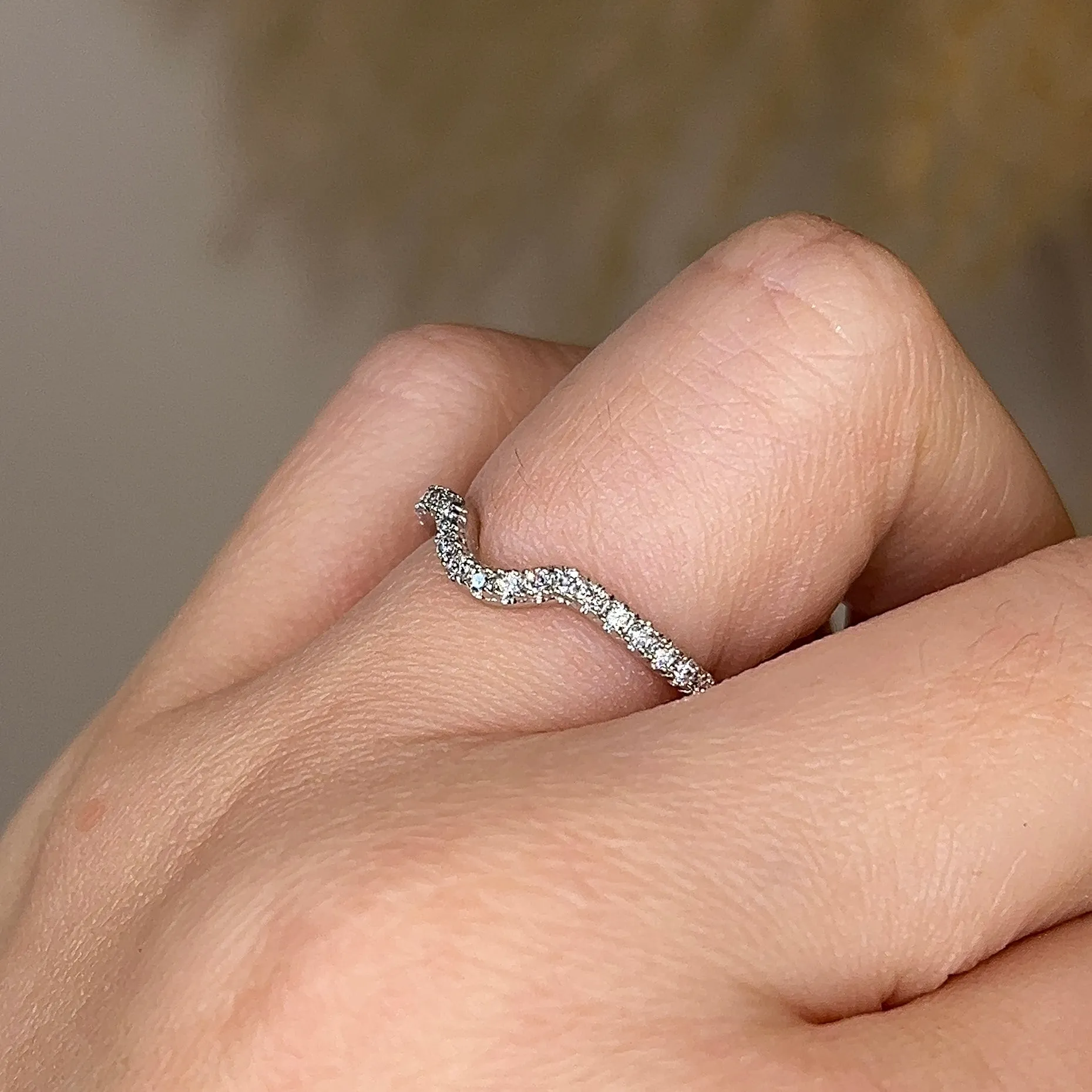 "Esme" U Shaped Micro Set 0.30ct Diamond Eternity Ring ET43