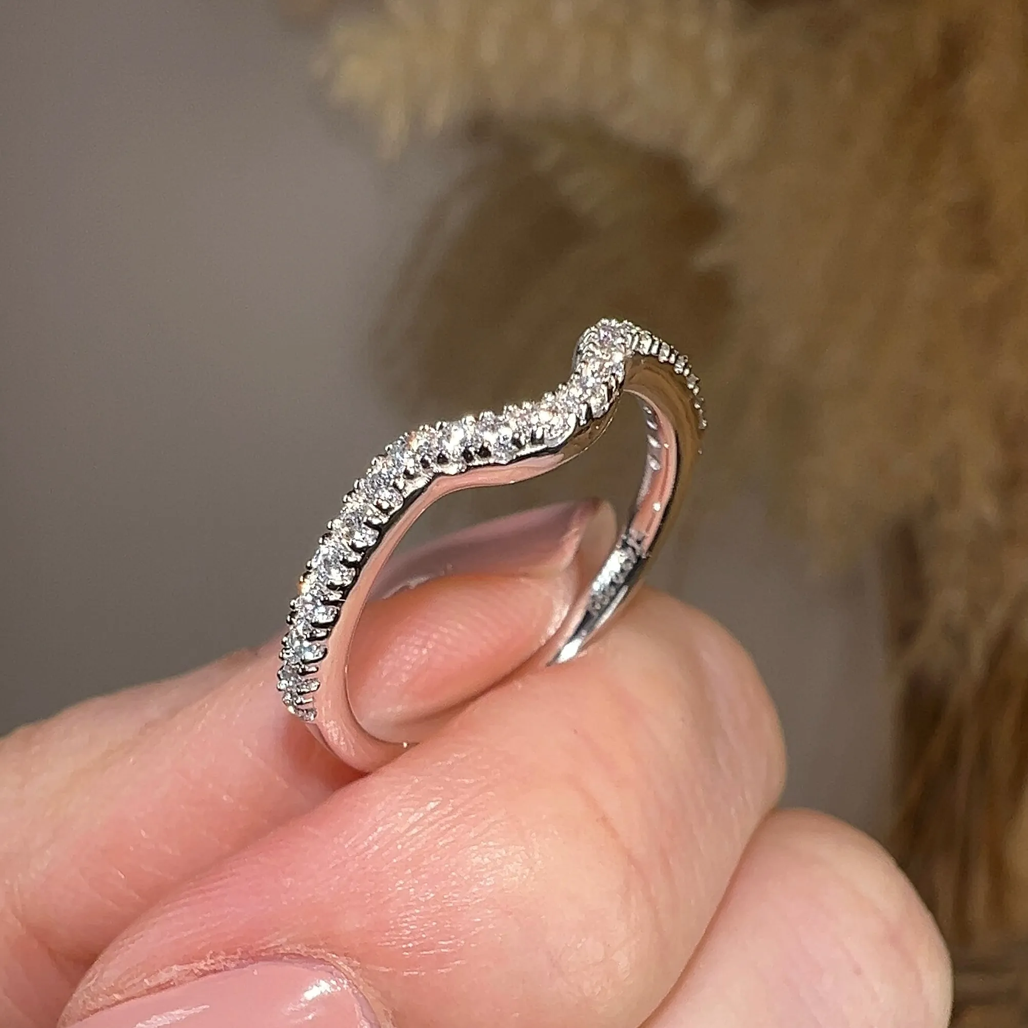 "Esme" U Shaped Micro Set 0.30ct Diamond Eternity Ring ET43