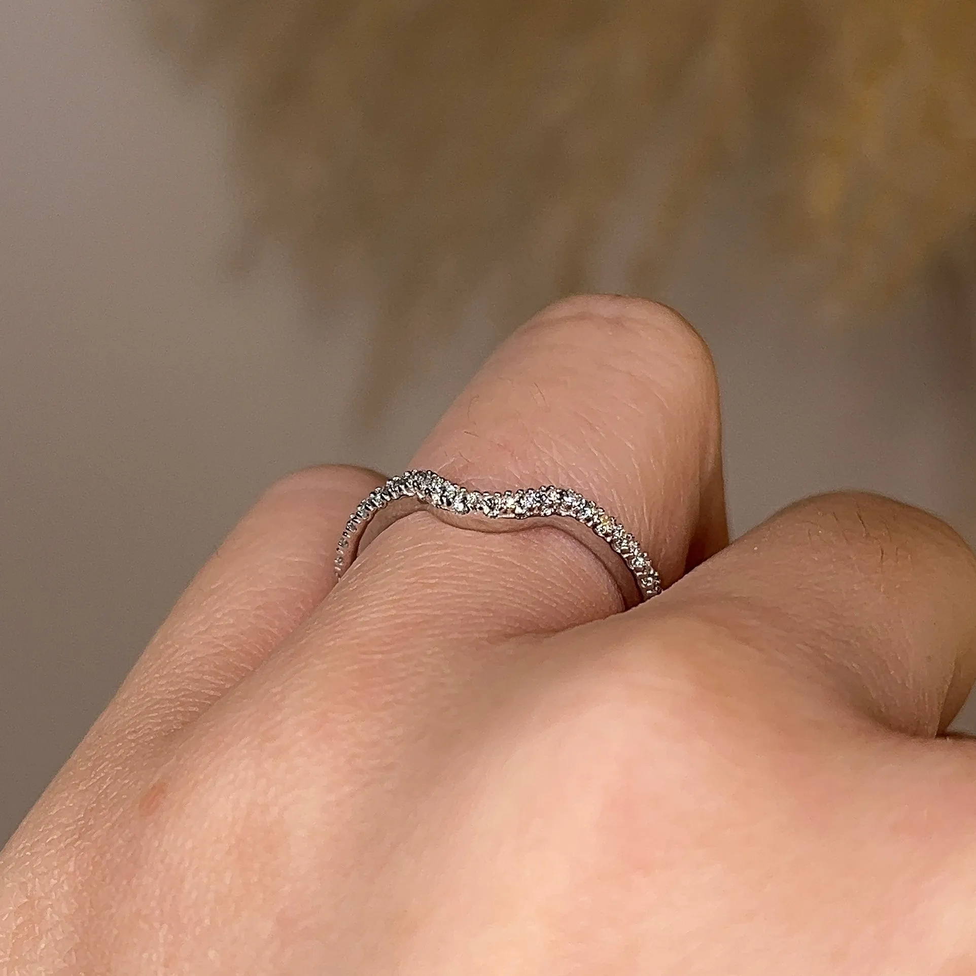 "Esme" U Shaped Micro Set 0.30ct Diamond Eternity Ring ET43