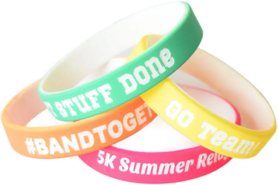Reminderband Custom Luxe Silicone Wristbands - Personalized Customizable Rubber Bracelets - Customized for Motivation, Events, Gifts, Support, Fundraisers, Awareness