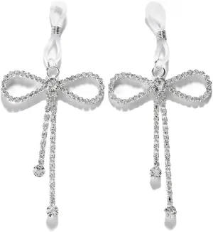Rhinestone Bowknot Fake Nipple Rings for Women Sparkling Non-Piercing Dangle Nipplerings Nipple Noose Fake Nipple Piercing Jewelry Sexy Women Clothing Accessories