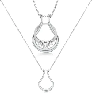 Ring Holder Necklace - Sterling Silver Ring Keeper Necklaces - Women & Men Wedding Ring Holder Necklace - Cute Necklace Jewelry for Women, Wife, Nurse, Doctor - Cute Ring Necklace Holder