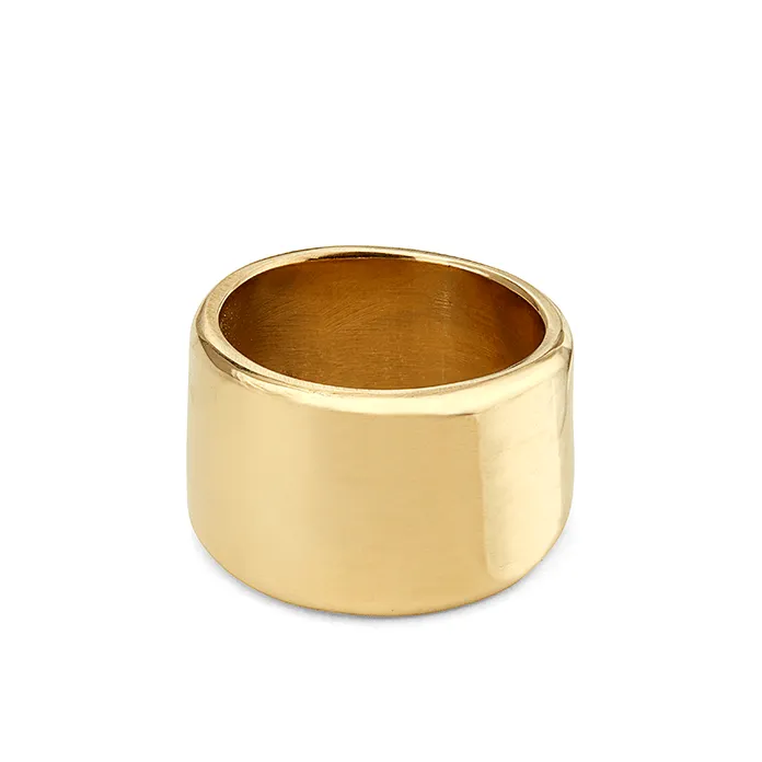 Ripple Band Rings - Gold Plated Brass