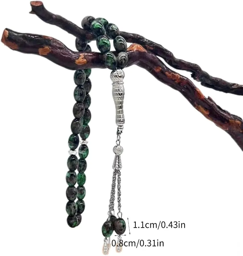Rosary Bracelets Prayer Unique Pendants Religious Glass Bead Hand Chain for Womens Man Jewelry