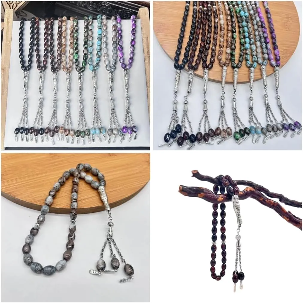 Rosary Bracelets Prayer Unique Pendants Religious Glass Bead Hand Chain for Womens Man Jewelry