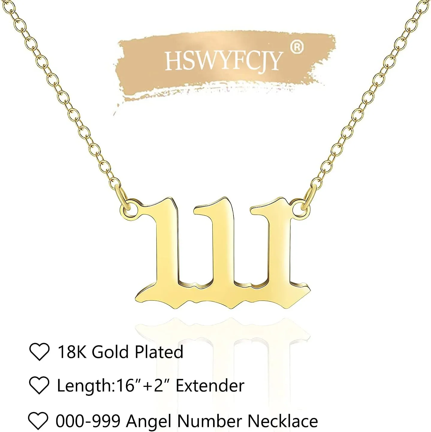 RWQIAN Angel Number Necklace For Women,Dainty Gold Plated Number 000 1111 111 222 333 444 555 666 777 888 999 Pendants Choker Chain Numerology Jewelry Necklace Gifts for Women Girls