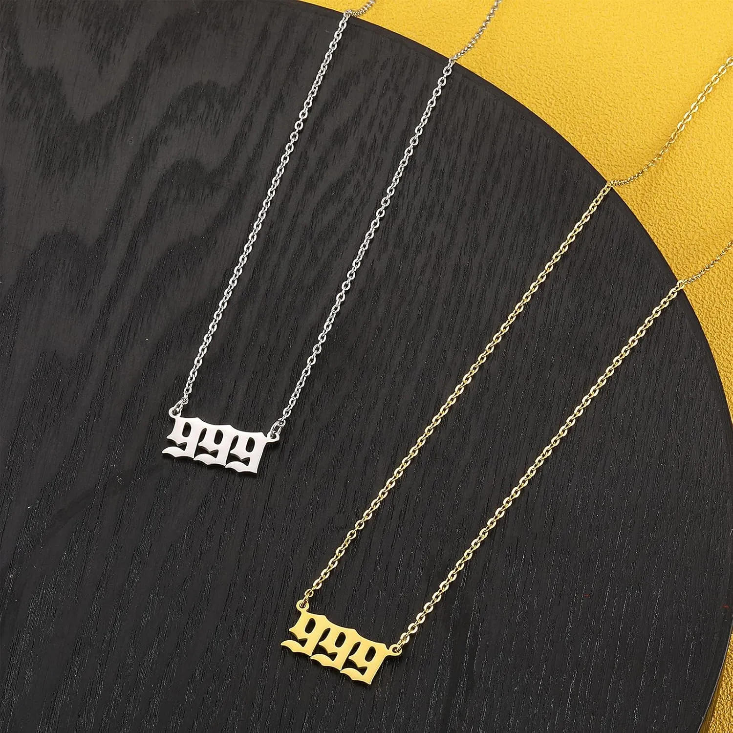 RWQIAN Angel Number Necklace For Women,Dainty Gold Plated Number 000 1111 111 222 333 444 555 666 777 888 999 Pendants Choker Chain Numerology Jewelry Necklace Gifts for Women Girls