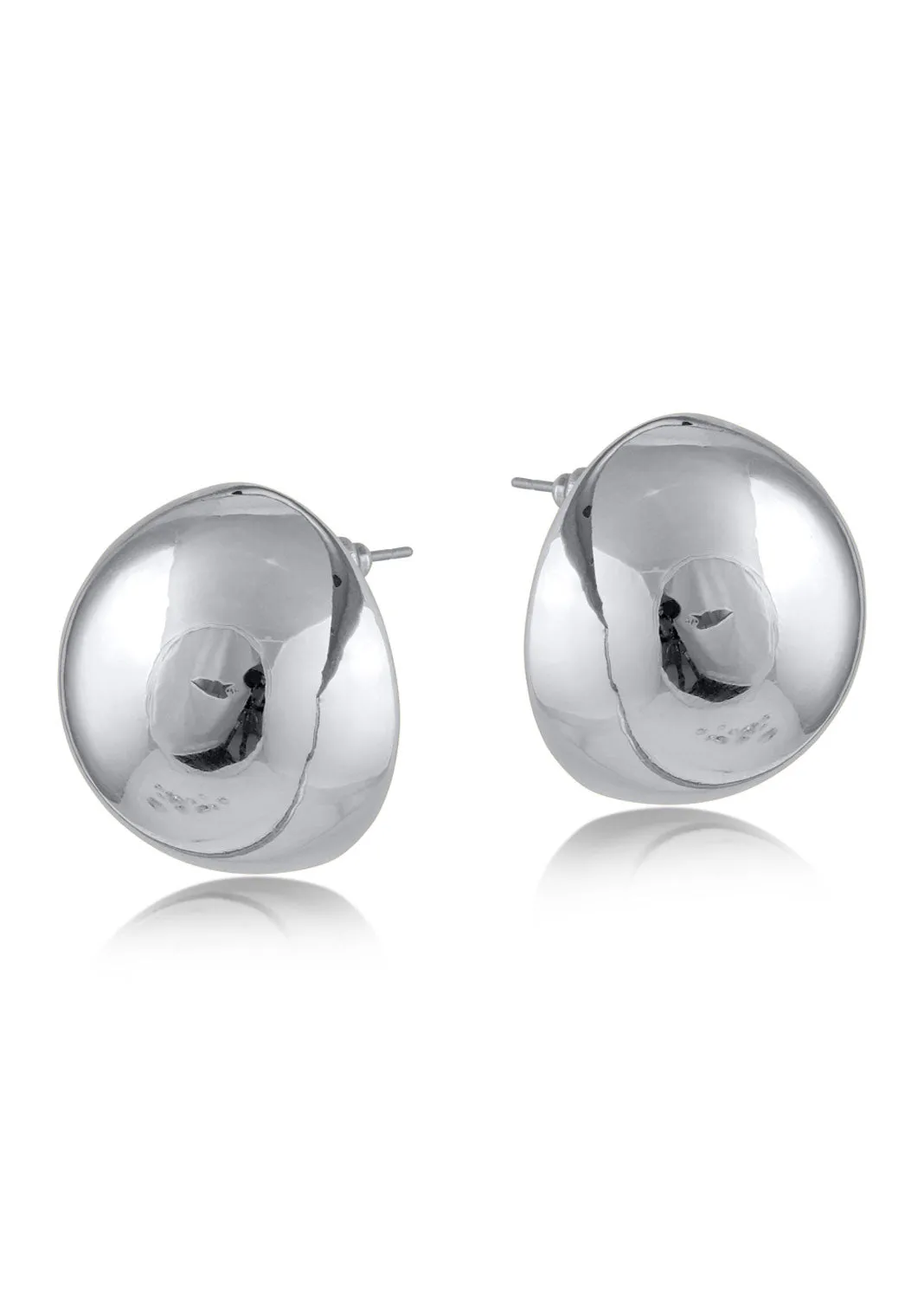Sam Dome Stud Earrings in Silver