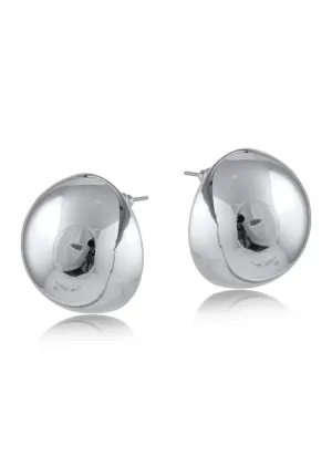 Sam Dome Stud Earrings in Silver