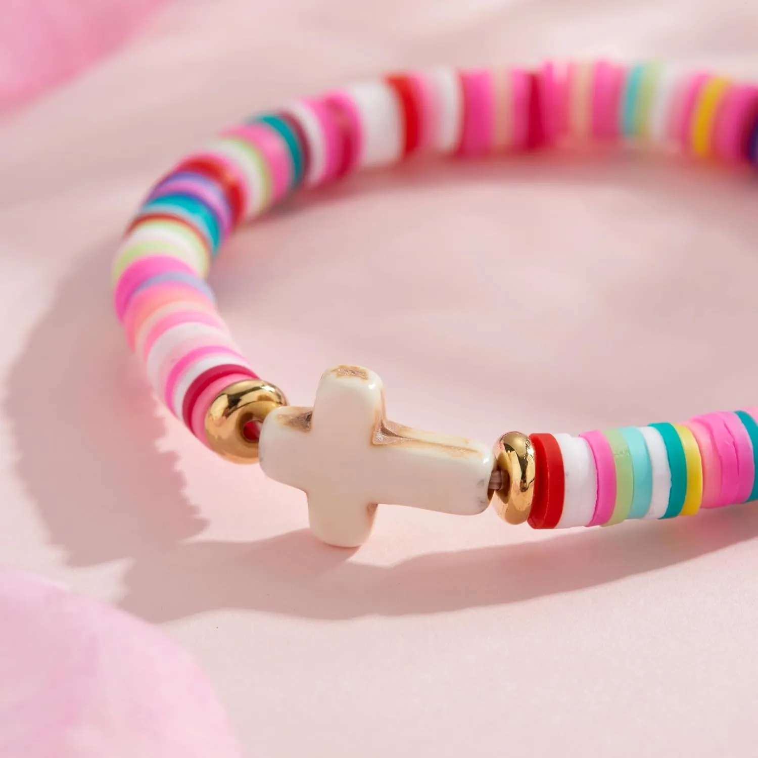 Sanyaa 12 Pcs First Communion Bracelets, Cross Religious Baptism Confirmation Favor Gifts