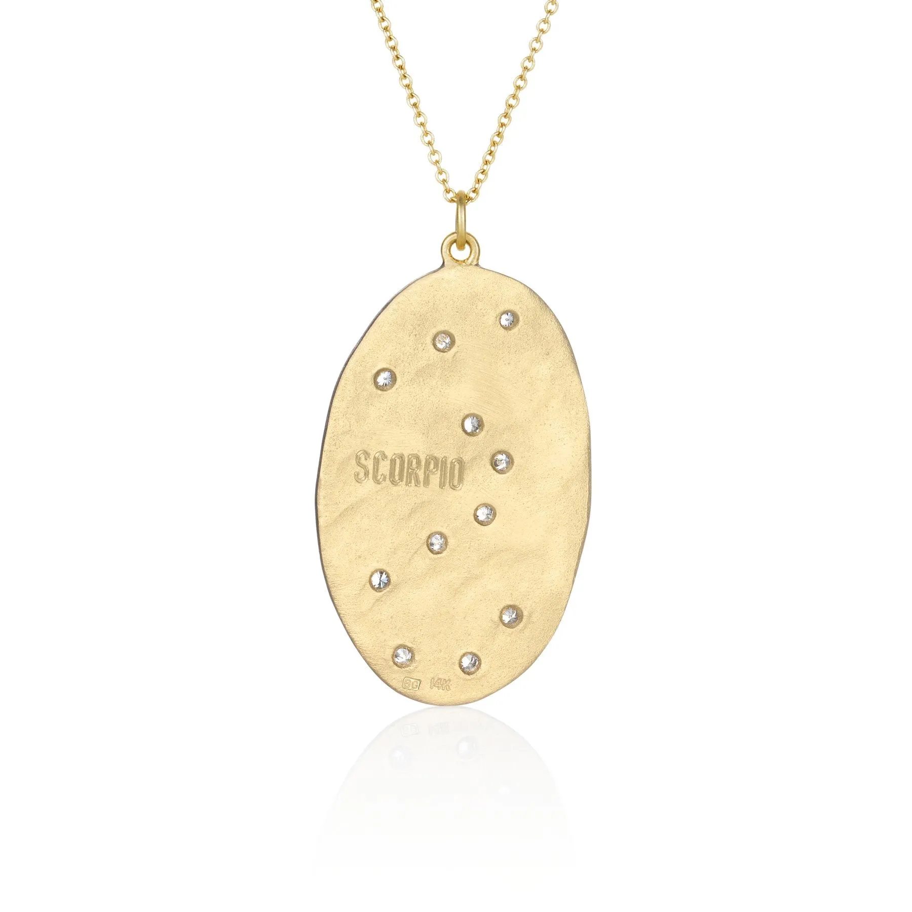 Scorpio Astrology Necklace in Yellow Gold
