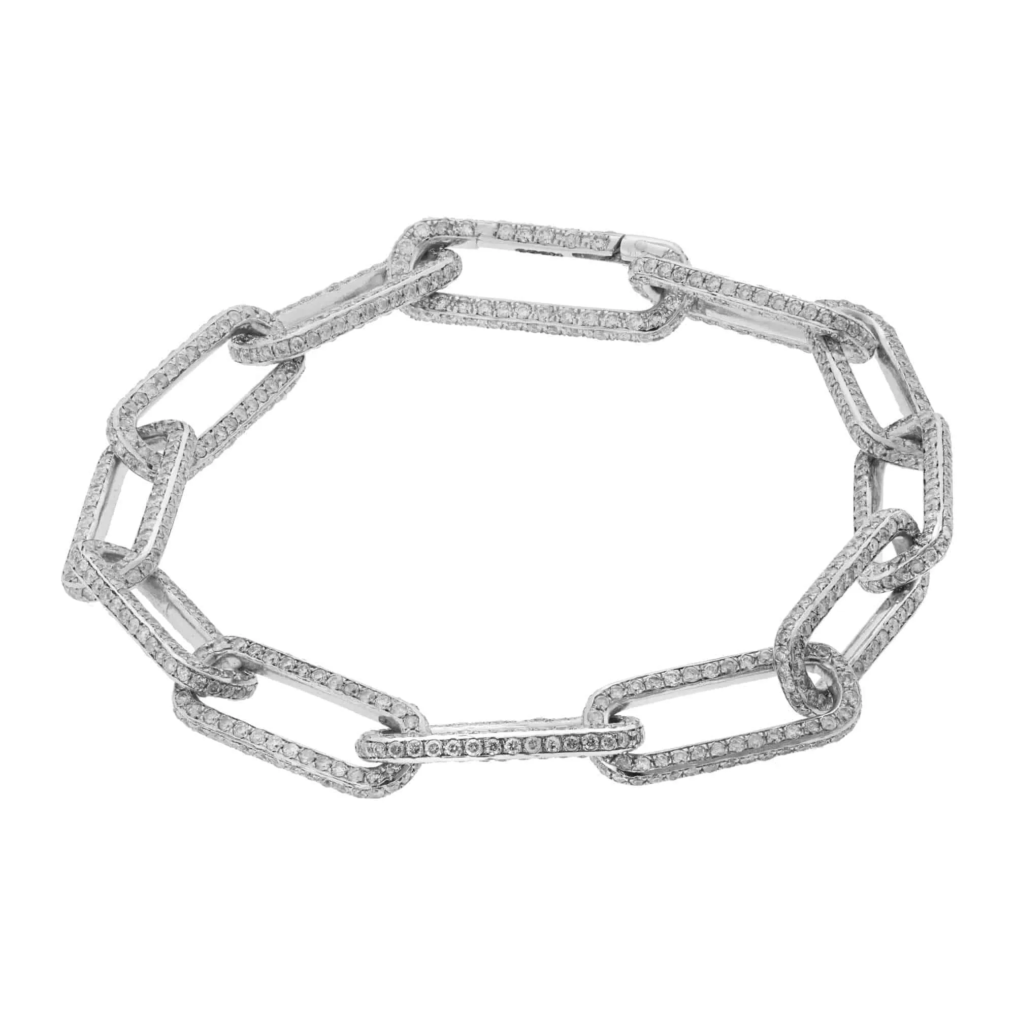 Seamless Oblong Full Pave Diamond Link