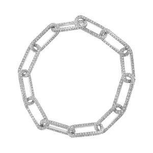 Seamless Oblong Full Pave Diamond Link