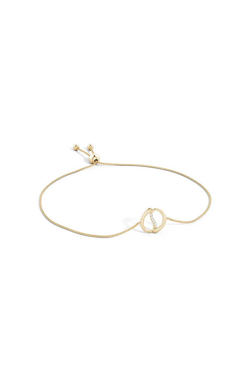 Shangri-La Yin-Yang 14K Gold and Diamond Bolo Bracelet