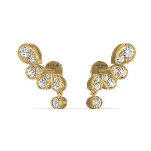 Showy Silver Stud Earring