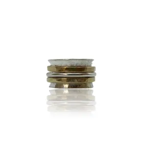 Silver and Gold Spinner Ring