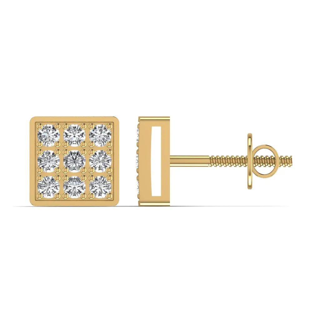 Silver Glamming Men's Stud Earring