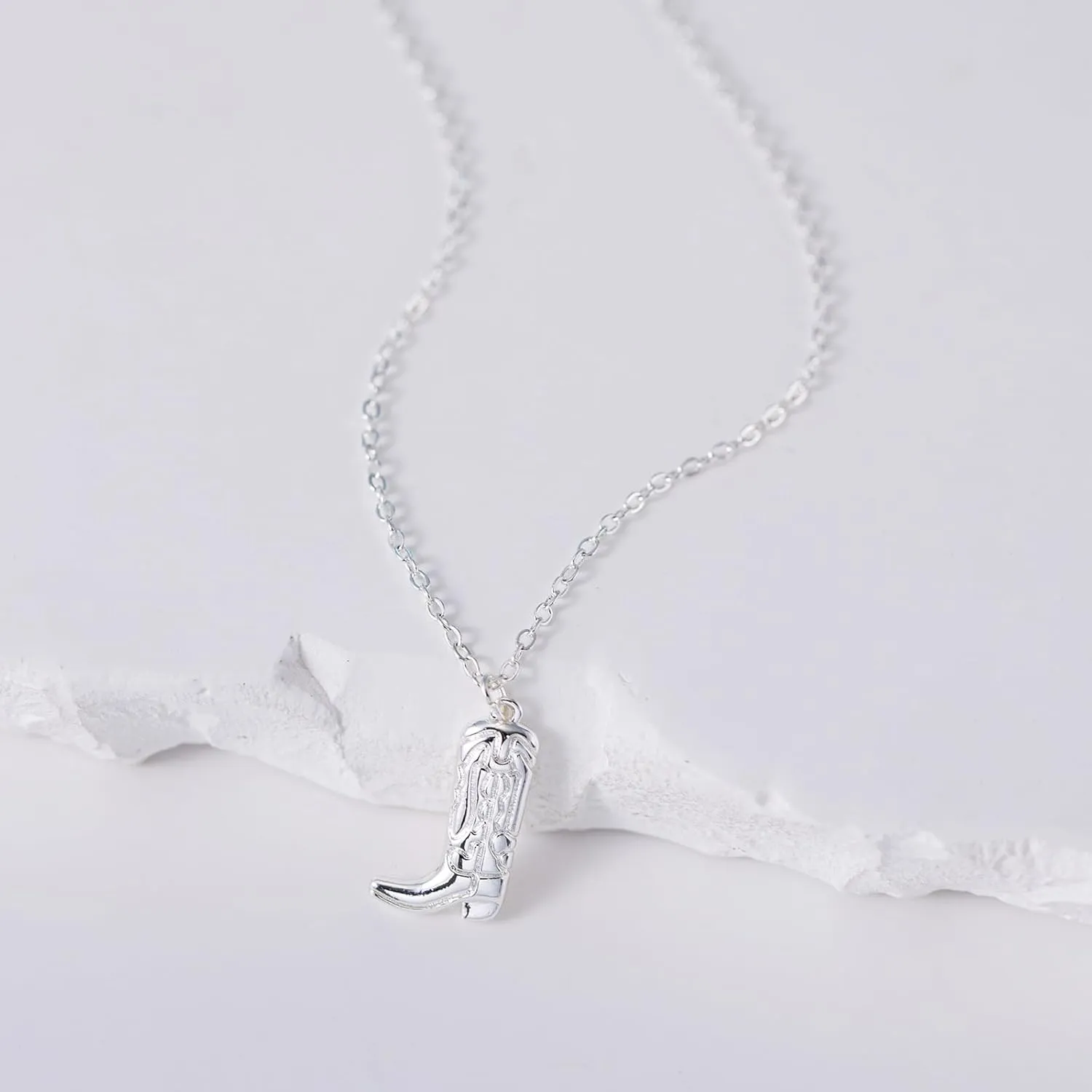 Silver Necklace for Women, 14K White Gold Plated Dainty Infinity Bead Star of David Starfish Sun Hummingbird Butterfly Flower Palm Tree Plane Sunflower Pendant Necklaces Simple Jewelry