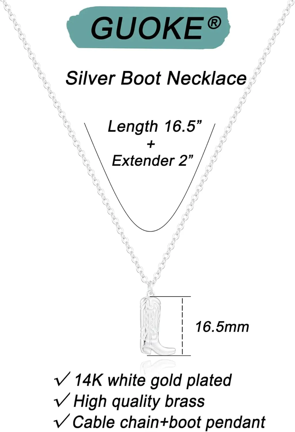 Silver Necklace for Women, 14K White Gold Plated Dainty Infinity Bead Star of David Starfish Sun Hummingbird Butterfly Flower Palm Tree Plane Sunflower Pendant Necklaces Simple Jewelry