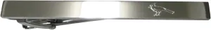 Silver Toned Sleek Etched Cardinal Bird Tie Clip
